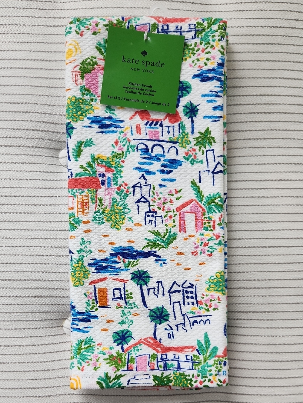 kate spade multicolor coastal village kitchen towels Set Of 2